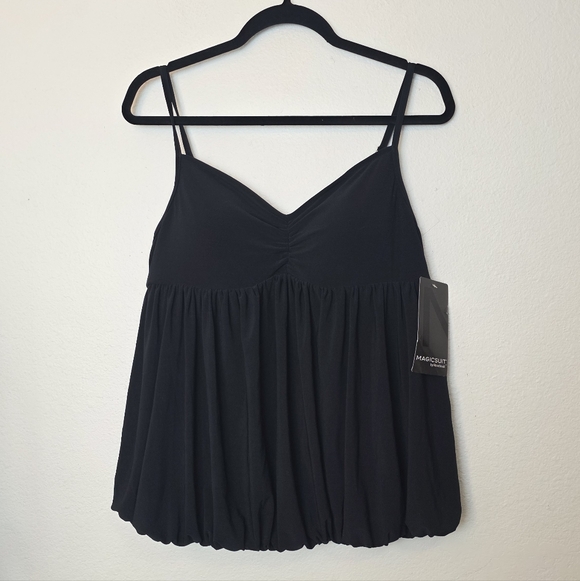 Magicsuit Other - 🚨NEW MAGICSUIT Bubbles Gathered Tankini Swim Top In Black Modest Size 16